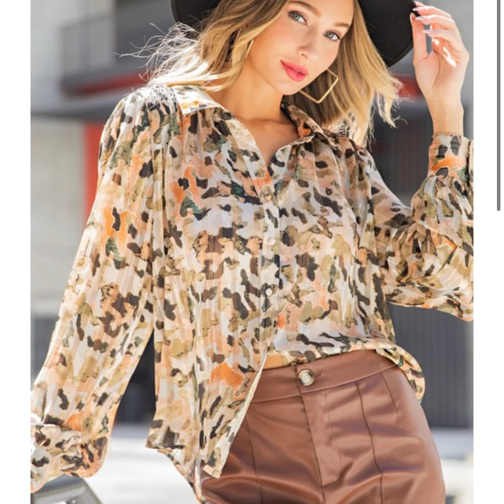 🆕 Stunning Watercolor Print Blouse